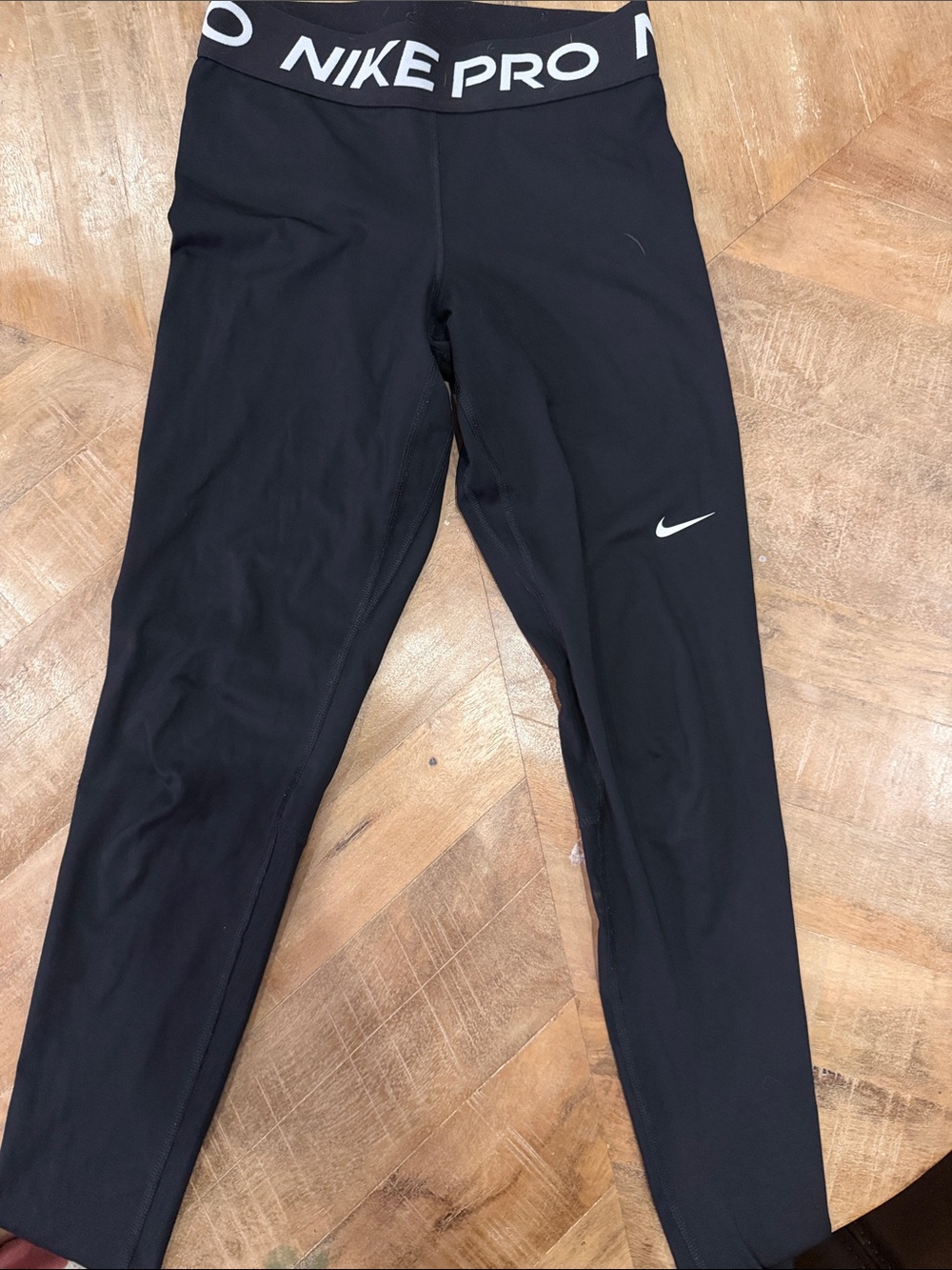 Nike Black Performance Kids Leggings with White Swoosh